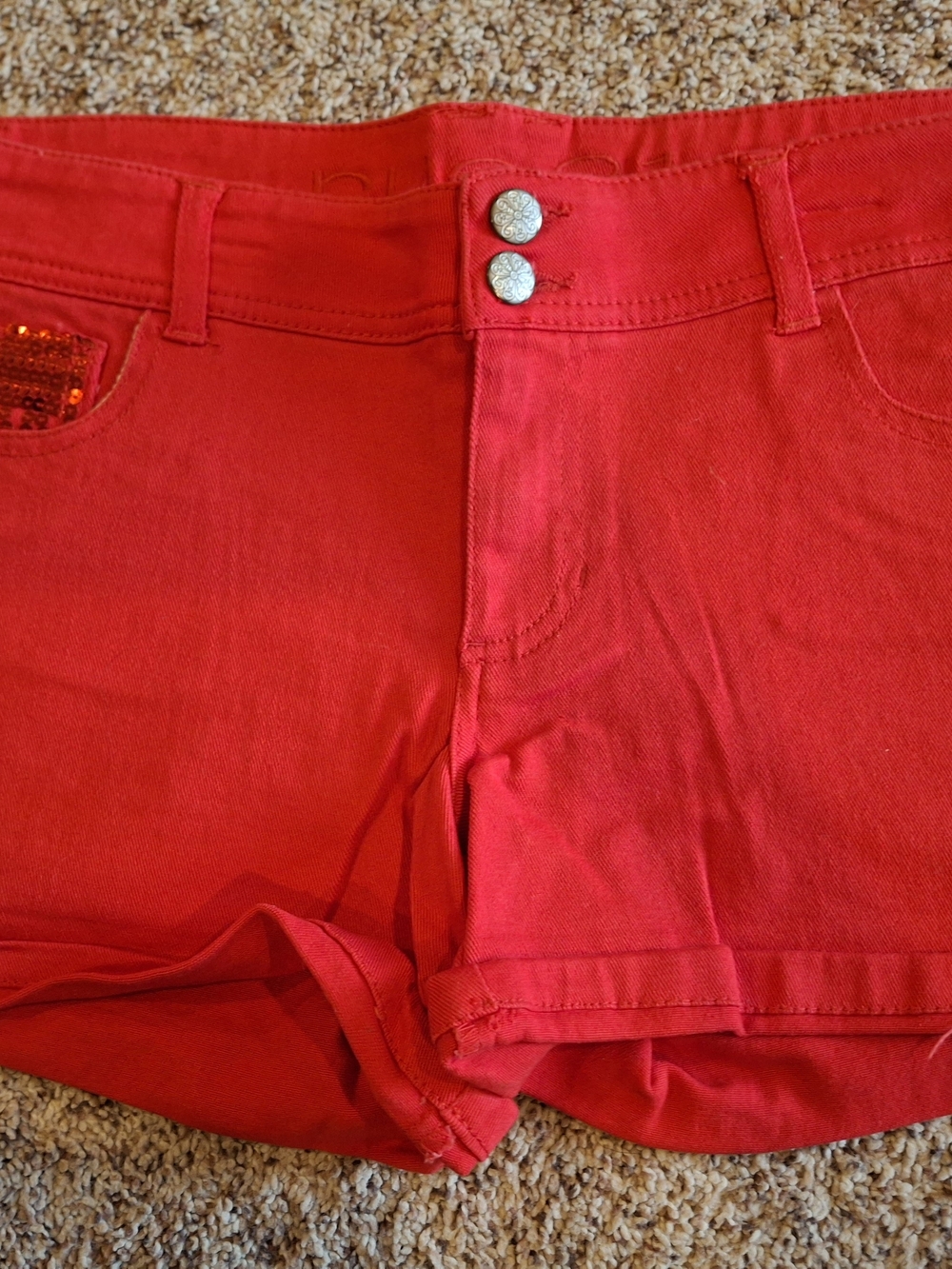 Rue21 Vibrant Red Denim Jean Shorts